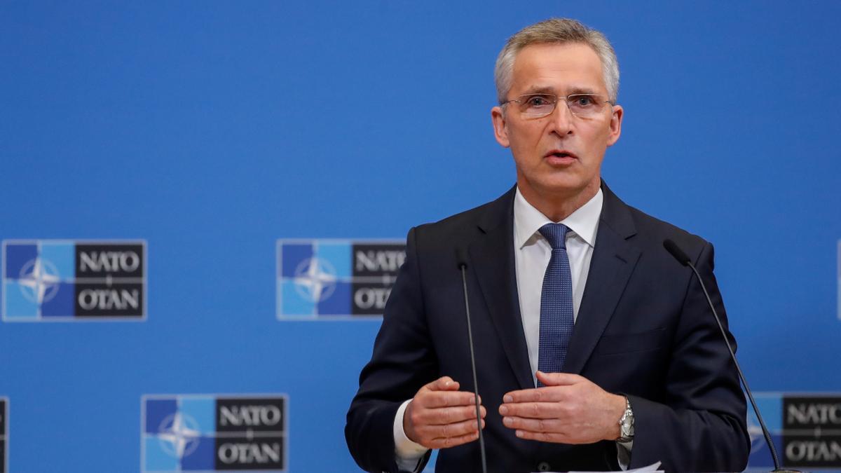 El secretario general de la OTAN, Jens Stoltenberg, en rueda de prensa.