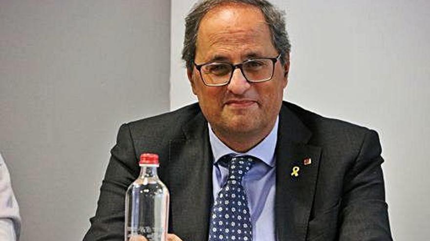 El president Quim Torra durant la reunió de Junts per Catalunya a Brussel·les, el 3 de setembre.