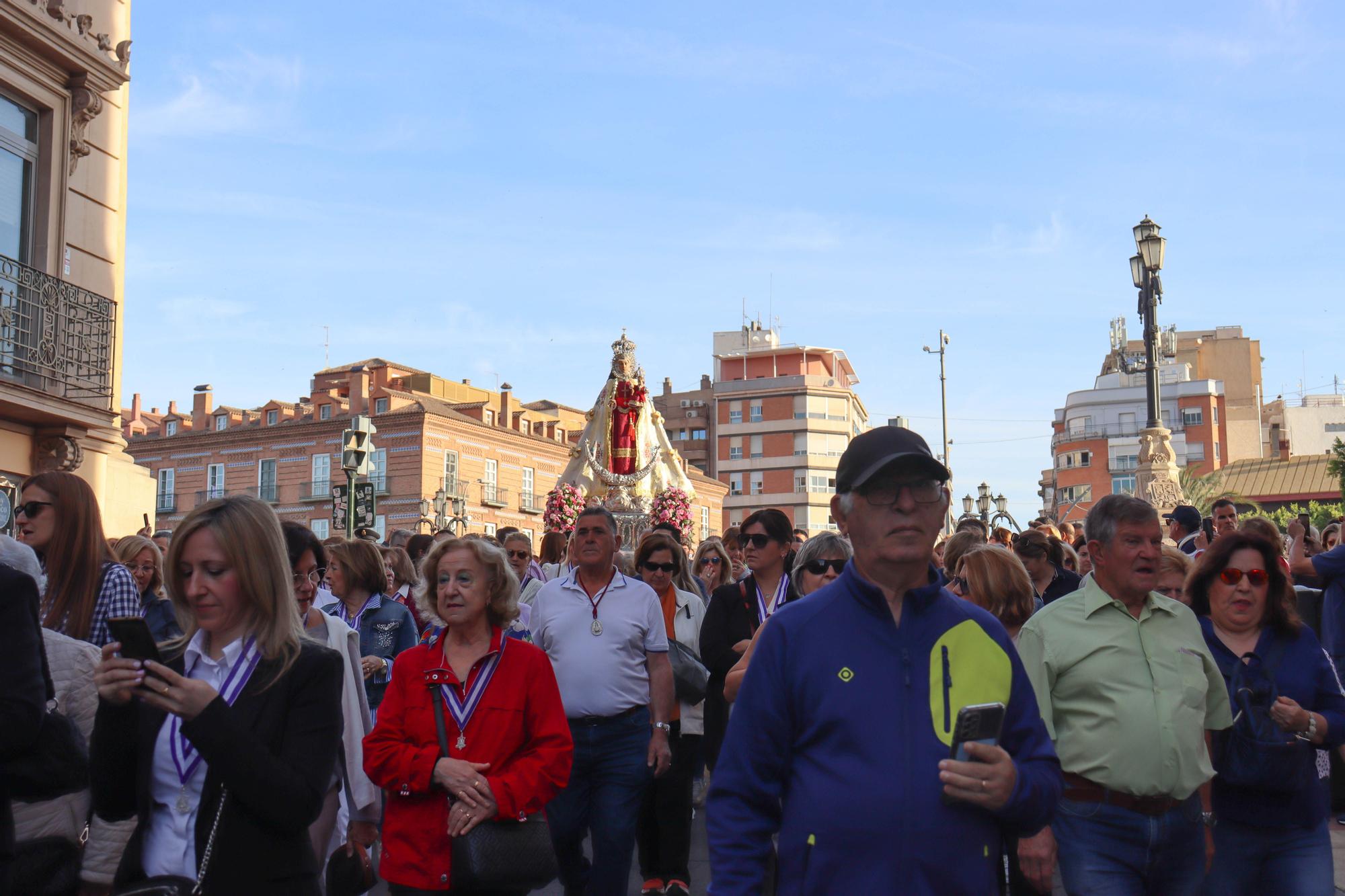 Las imágenes del regreso en romería de la Fuensanta a su santuario