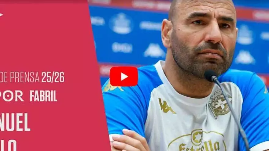 Rueda de prensa de Manuel Pablo tras el Fabril UD Ourense