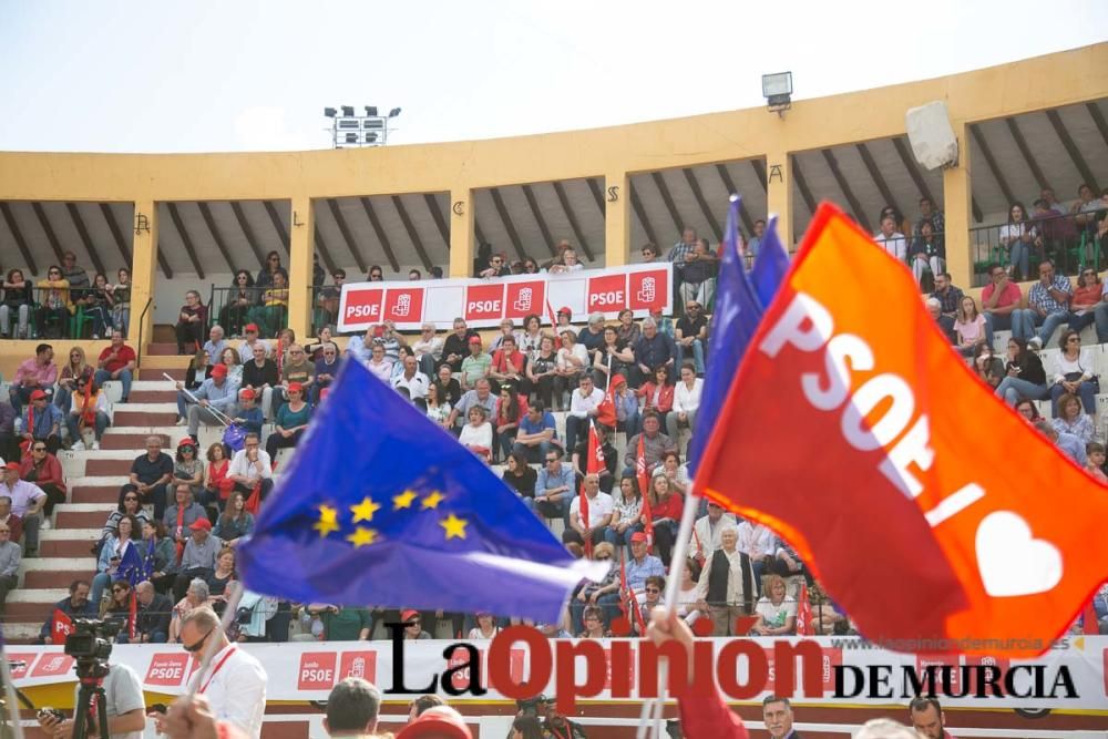 Pedro Sánchez en un acto de campaña del PSOE en Calasparra