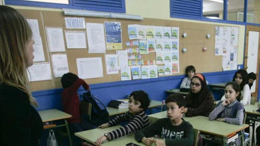 Una clase en el Colegio Público El Quirinal.