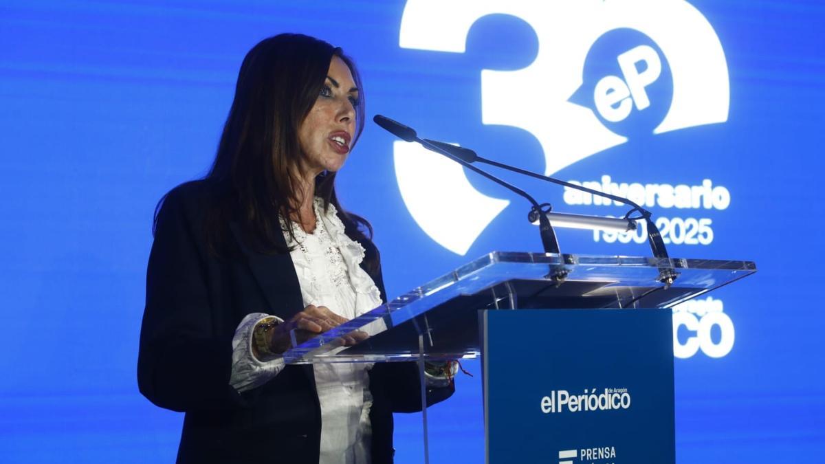 Marta Fernández, presidenta de las Cortes de Aragón,