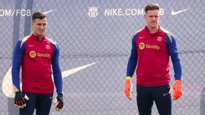 Iñaki Peña y Ter Stegen, compañeros en la Ciutat Esportiva