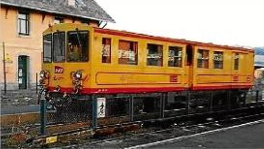 El Tren Groc de la Cerdanya, en una imatge d&#039;arxiu.