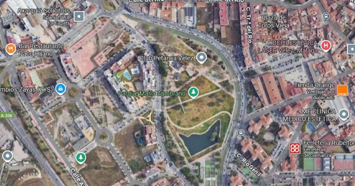 El parque María Zambrano es el más importante de la ciudad de Vélez-Málaga. | GOOGLE MAPS