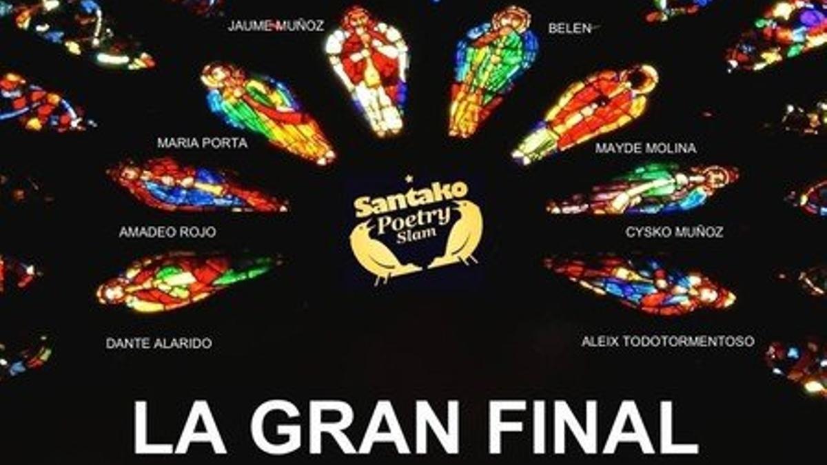 Cartel promocional de la Gran Final del Santako Poetry Slam.