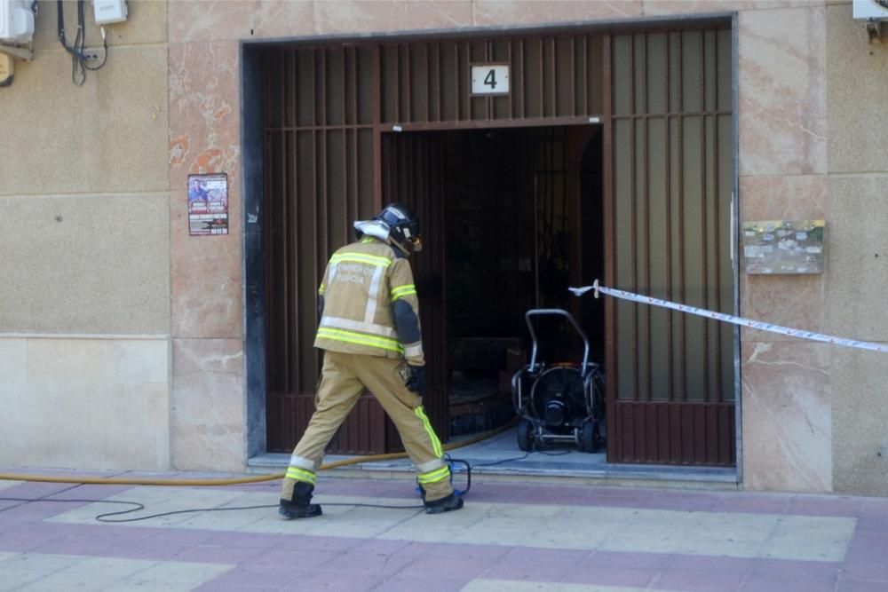 Alarma por un incendio en el barrio de La Flota