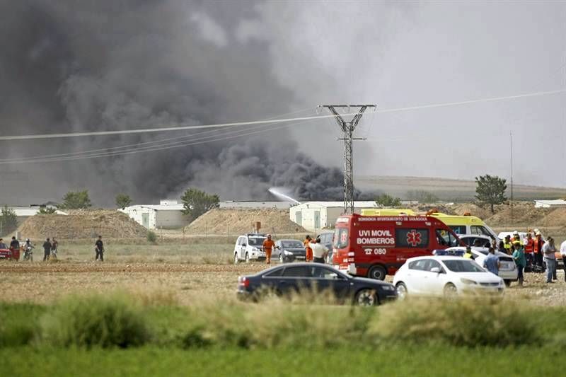 Fotogalería de la explosión de la Pirotecnia Zaragozana