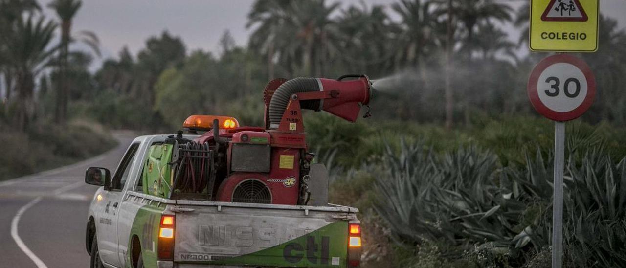 fumigación para los mosquitos en pedanías