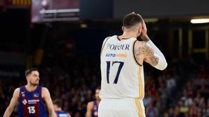 Vincent Poirier, en el último partido del Real Madrid contra el Barça