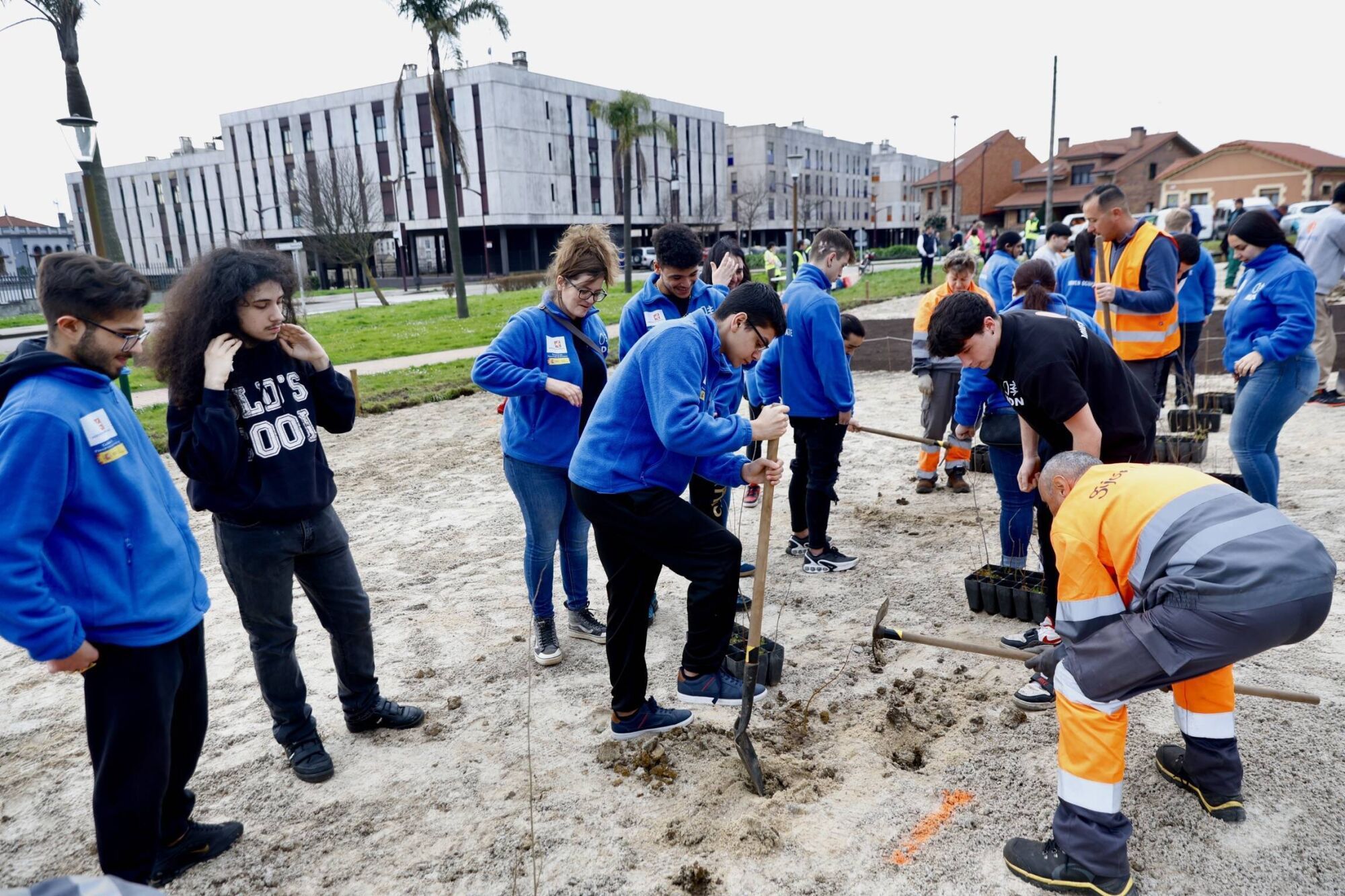 EN IMÁGENES: Un nuevo minibosque en El Lauredal levantada con la ayuda vecinal
