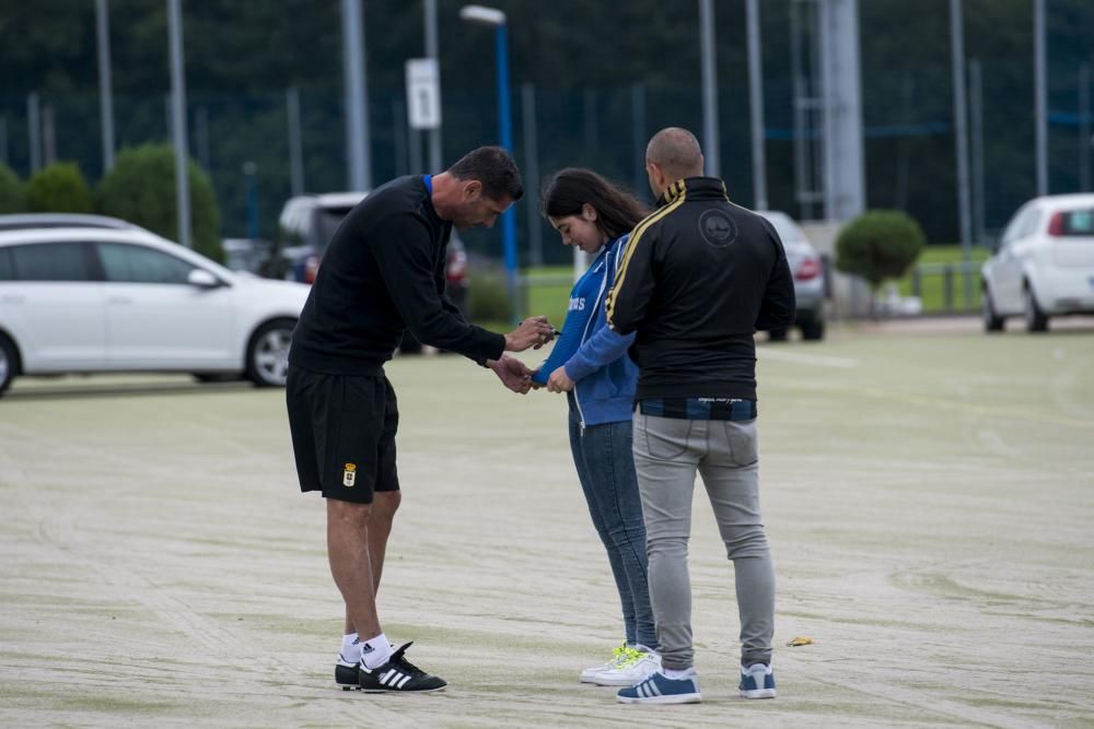 Entrenamiento por la tarde del Real Oviedo con David Rocha