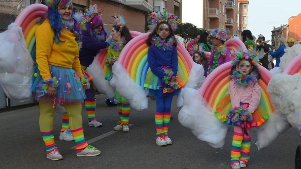Un grupo durante los últimos carnavales en Benavente.