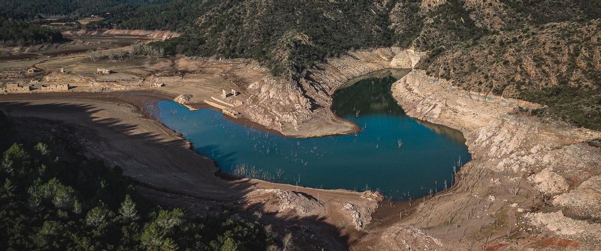 Estat actual del pantà de Darnius-Boadella, a l'Alt Empordà