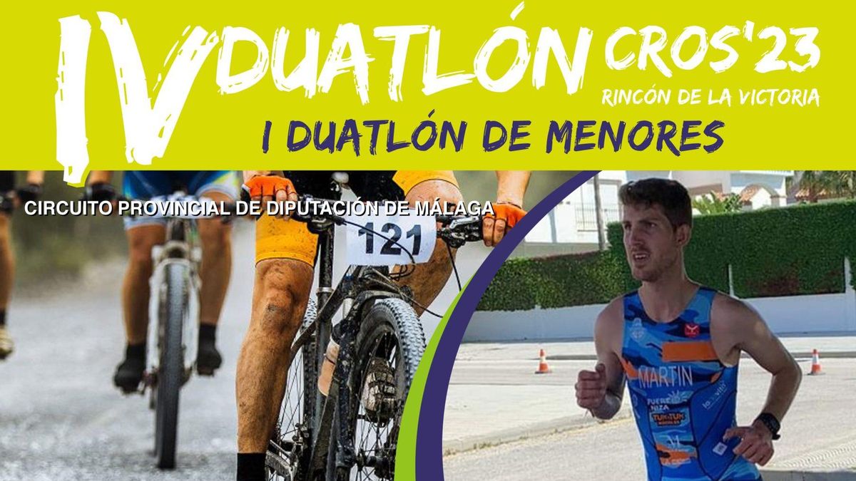 Cartel del IV Duatlón Cros y I duatlón de menores de Rincón de la Victoria.