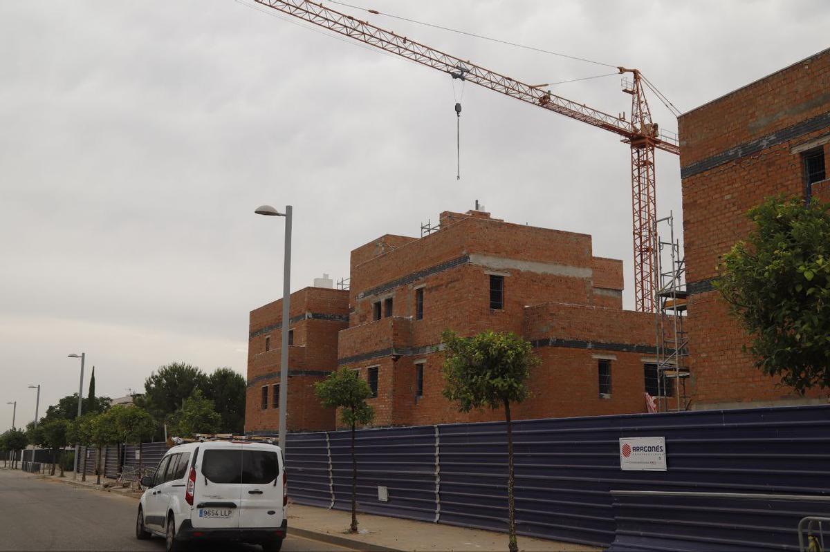 Edificio en construcción en el que se ha producido el accidente.