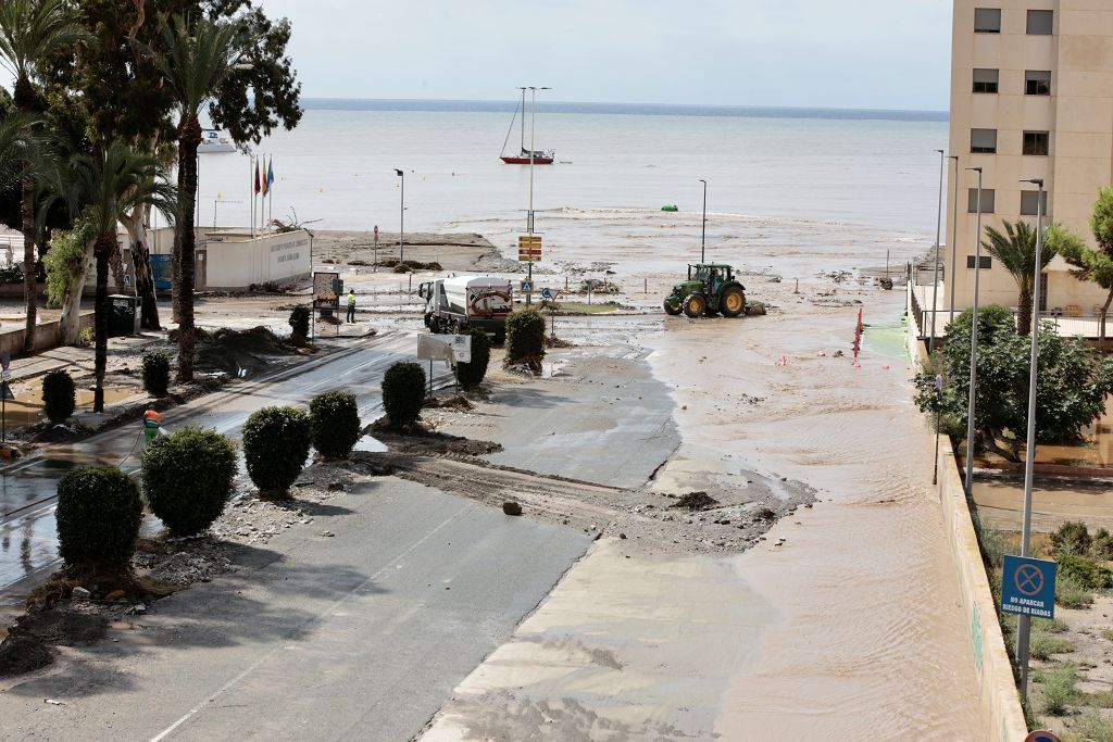 Estas son las imágenes que deja la DANA a su paso por Águilas