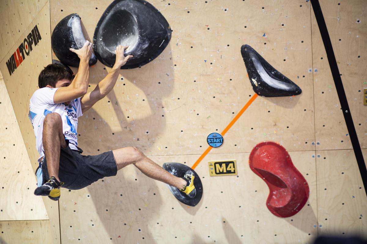 Espectacular imagen de otro extremeño compitiendo.