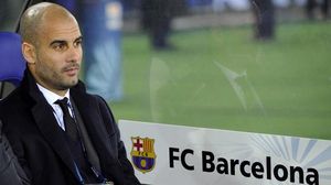 Pep Guardiola s’ha mostrat trist amb la greu lesió de David Villa en el partit contra l’Al-Sadd.