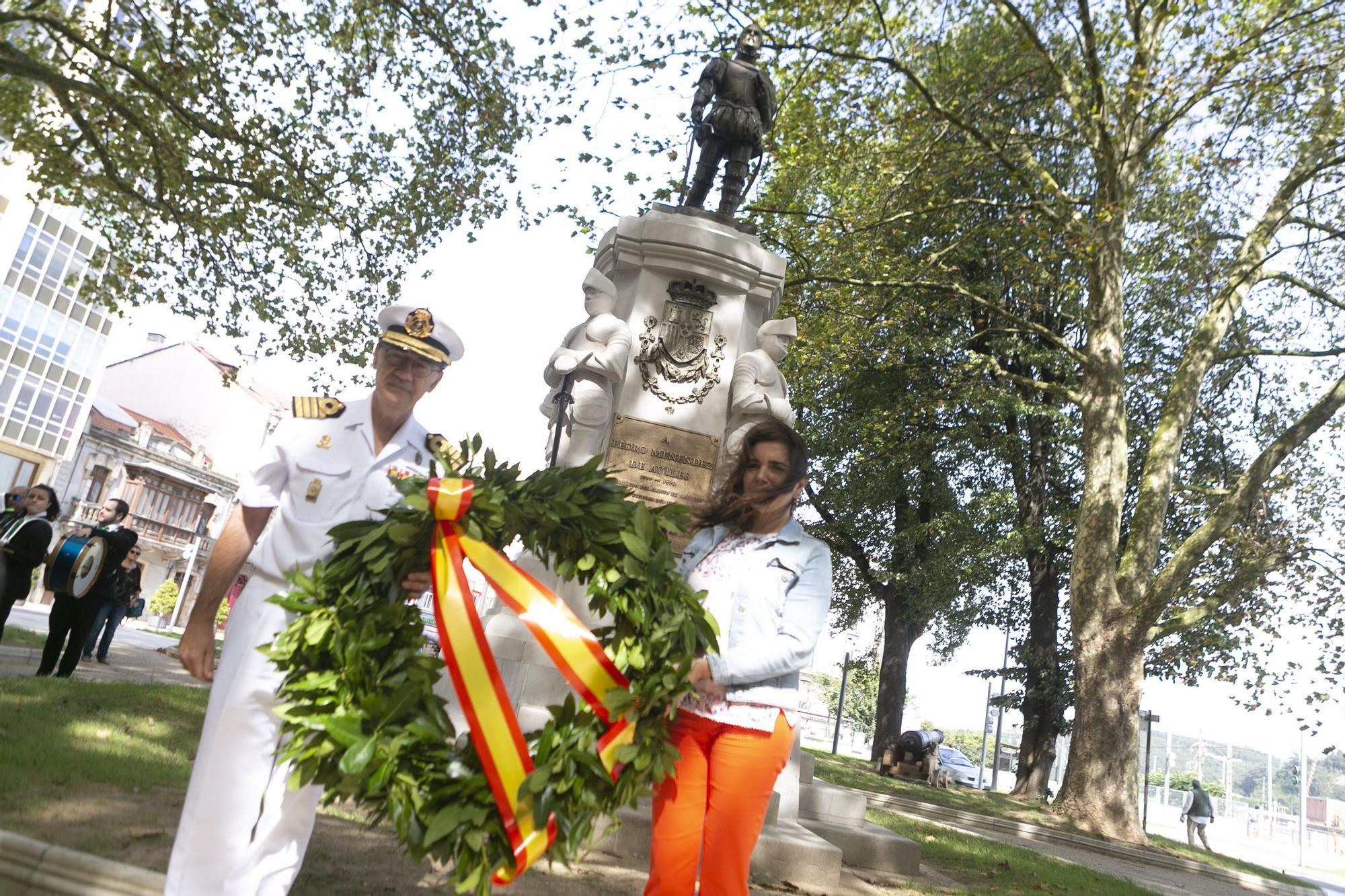 La asociación "Lepanto" de veteranos de la Armada rinde tributo al almirante avilesino Pedro Menéndez