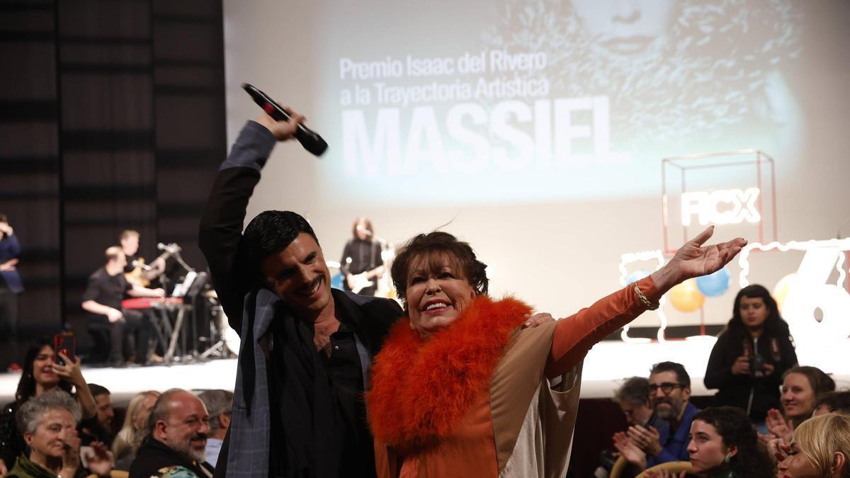 Massiel con Rodrigo Cuevas en la pasada edición del FICX.