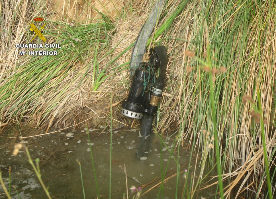 La Guardia Civil sorprende a cuatro personas sustrayendo agua del río Quípar y del nacimiento de Arroyo del Chaparral