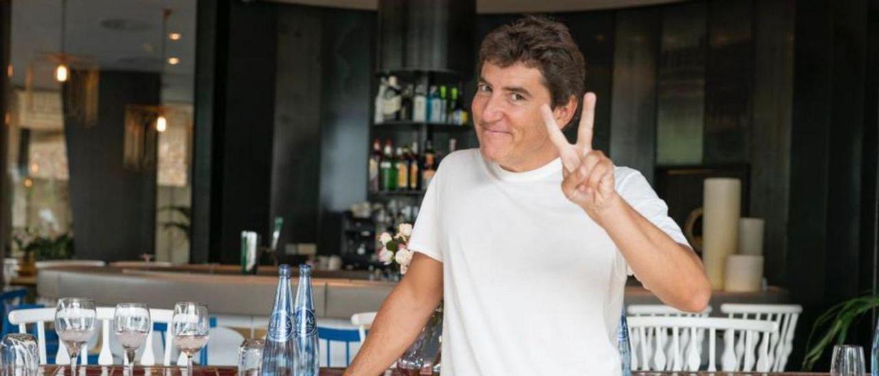 Manel Fuentes, recién aterrizado en la isla de Eivissa.