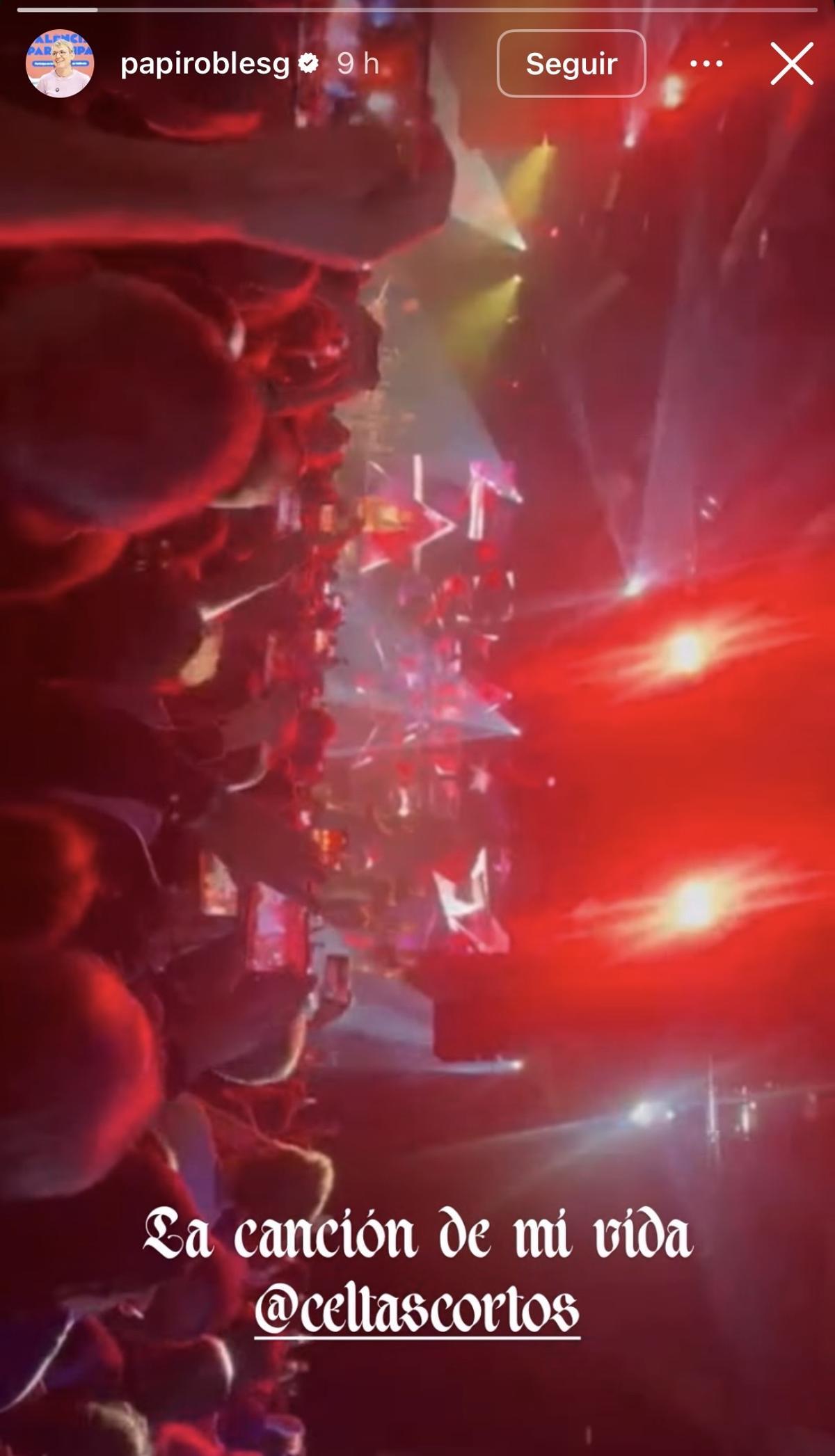 Papi Robles en el concierto de Celtas Cortos.