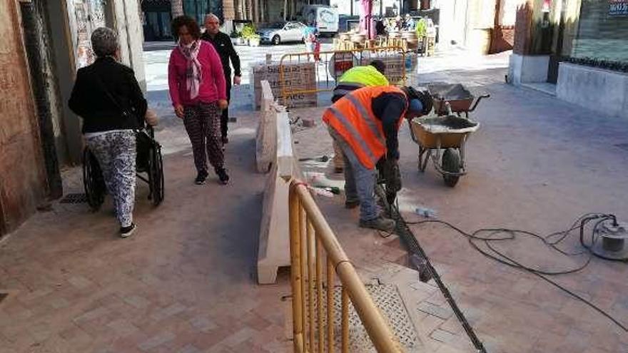 Calle García Muñoz, en obras.