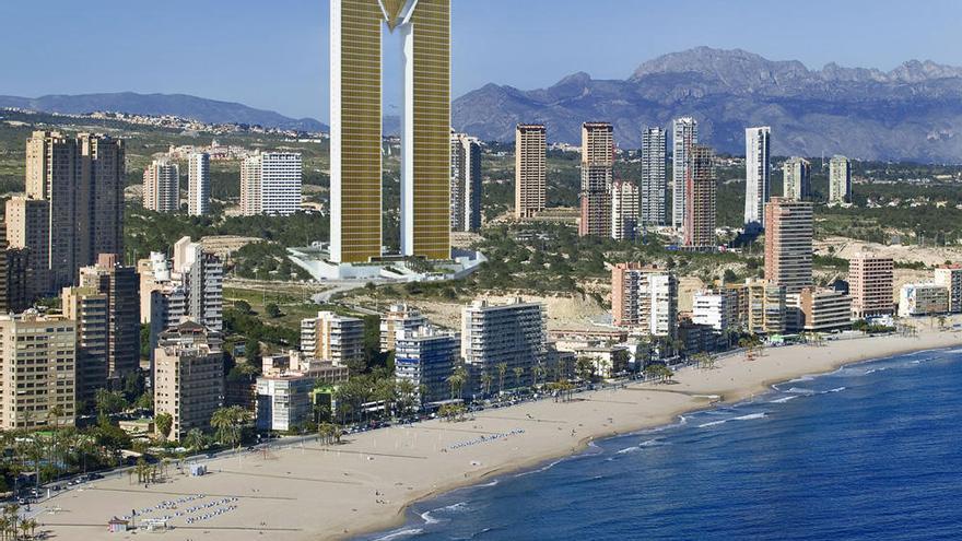 Vista del rascacielos InTempo, en Benidorm.