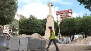 La Cruz del Paseo de Germanías se rehabilitará y las obras aceleran para acabar en agosto