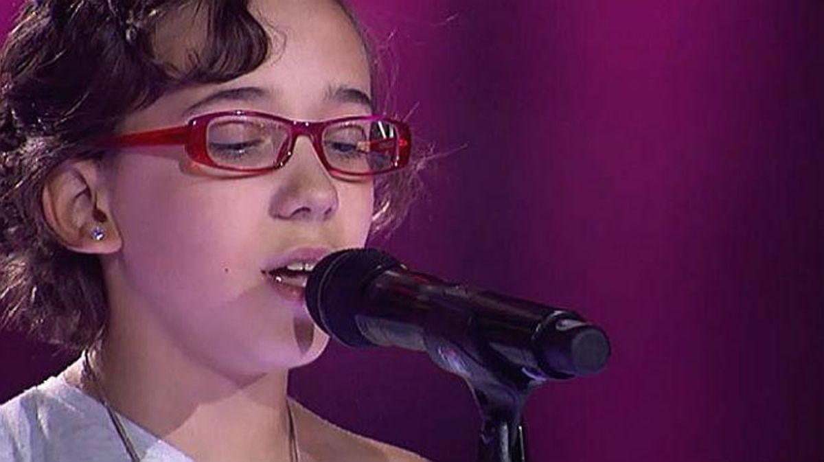 L’actuació d’Iraila que la va fer entrar a ’La voz kids’: els ’coaches’ es giren mentre ella interpreta ’Diamonds’ i les llàgrimes no la deixen continuar.