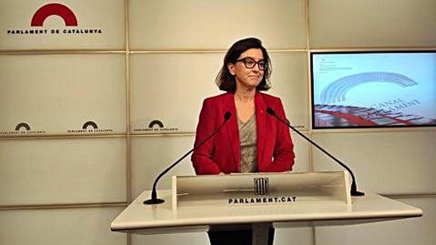 La presidenta del grup PSC-Units al Parlament