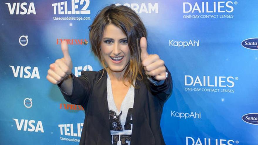 Barei posa en el Festival de Eurovisión.