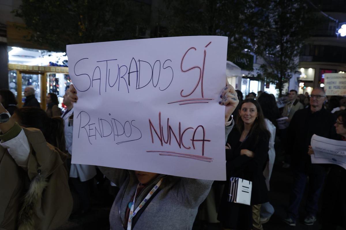 Una de las últimas protestas de los médicos.