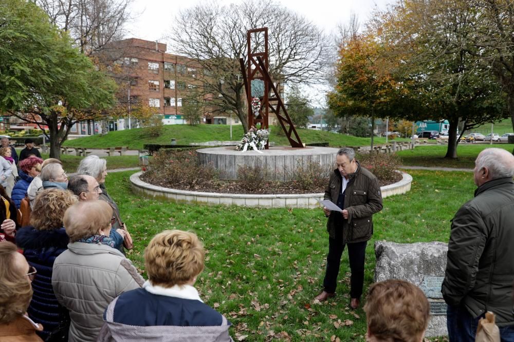 Homenaje a mineros por el día de Santa Bárbara, en La Camocha