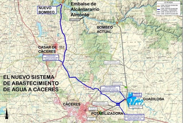 Plano del nuevo sistema de abastecimiento.