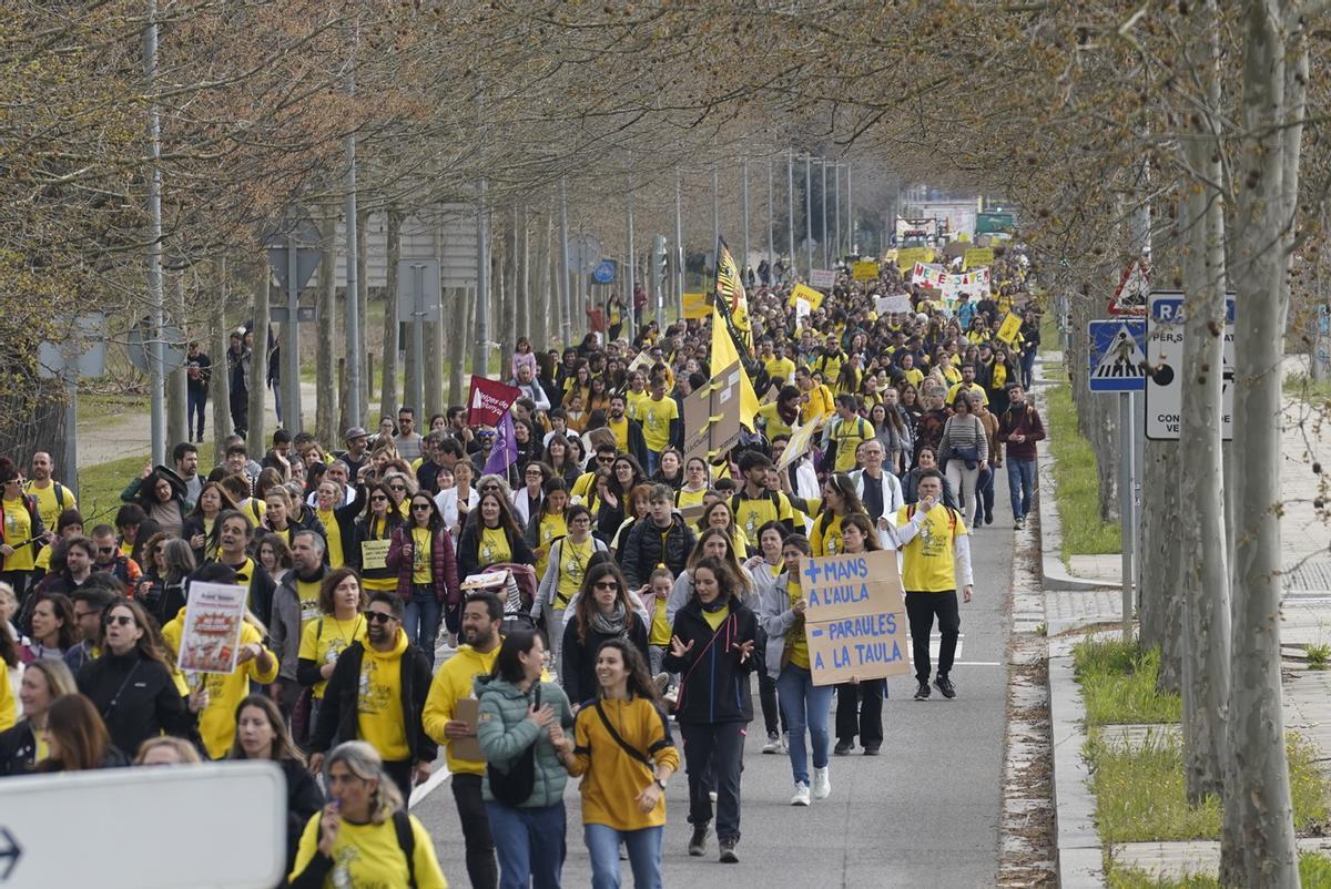 Les imatges de les protestes dels docents