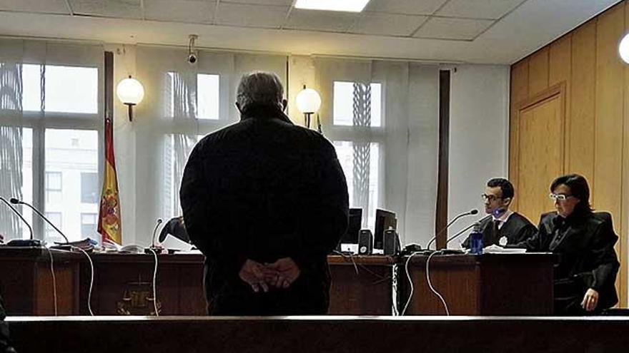El pensionista acusado, de 75 años, durante el juicio celebrado en Vía Alemania, en Palma.