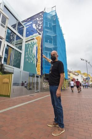 Los vecinos piden la restauración del mosaico La Barra en Las Canteras