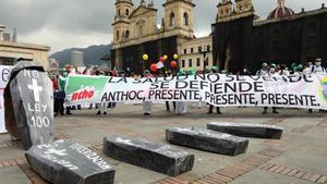 Protestas sociales en Colombia.