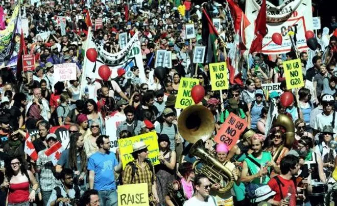 Protestas por la agenda del G-20