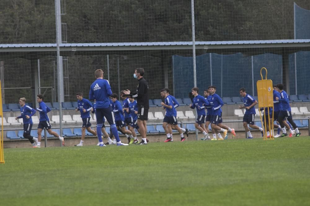 Entrenamiento del Oviedo en El Requexón