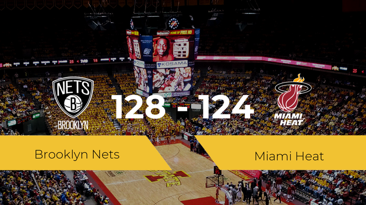 Brooklyn Nets se hace con la victoria contra Miami Heat por 128-124