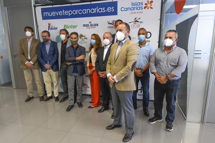 18-06-20 LAS PALMAS DE GRAN CANARIA. LA MINILLA.LAS PALMAS DE GRAN CANARIA. Presentación de la plataforma #MuéveteporCanarias.#MuéveteporCanarias. Una iniciativa que representa la alianza del sector para reactivar el turismo en las Islas con paquetes vacacionales para los residentes. Asistirán los responsables de las empresas participantes ((Viajes Insular, Binter, Fred Olsen, Cicar, Líneas Romero, THe Hoteles, HD Hoteles, Satocan Turistic, Coral Hoteles, Jardín de Tecina, Dreamplace Hotels & Resorts, R2 Hotels y PY Hotels & Resorts).. Fotos: Juan Castro  | 18/06/2020 | Fotógrafo: Juan Carlos Castro