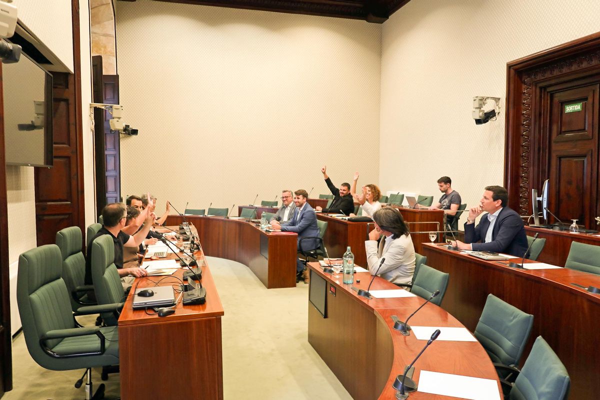 Votación durante la comisión.