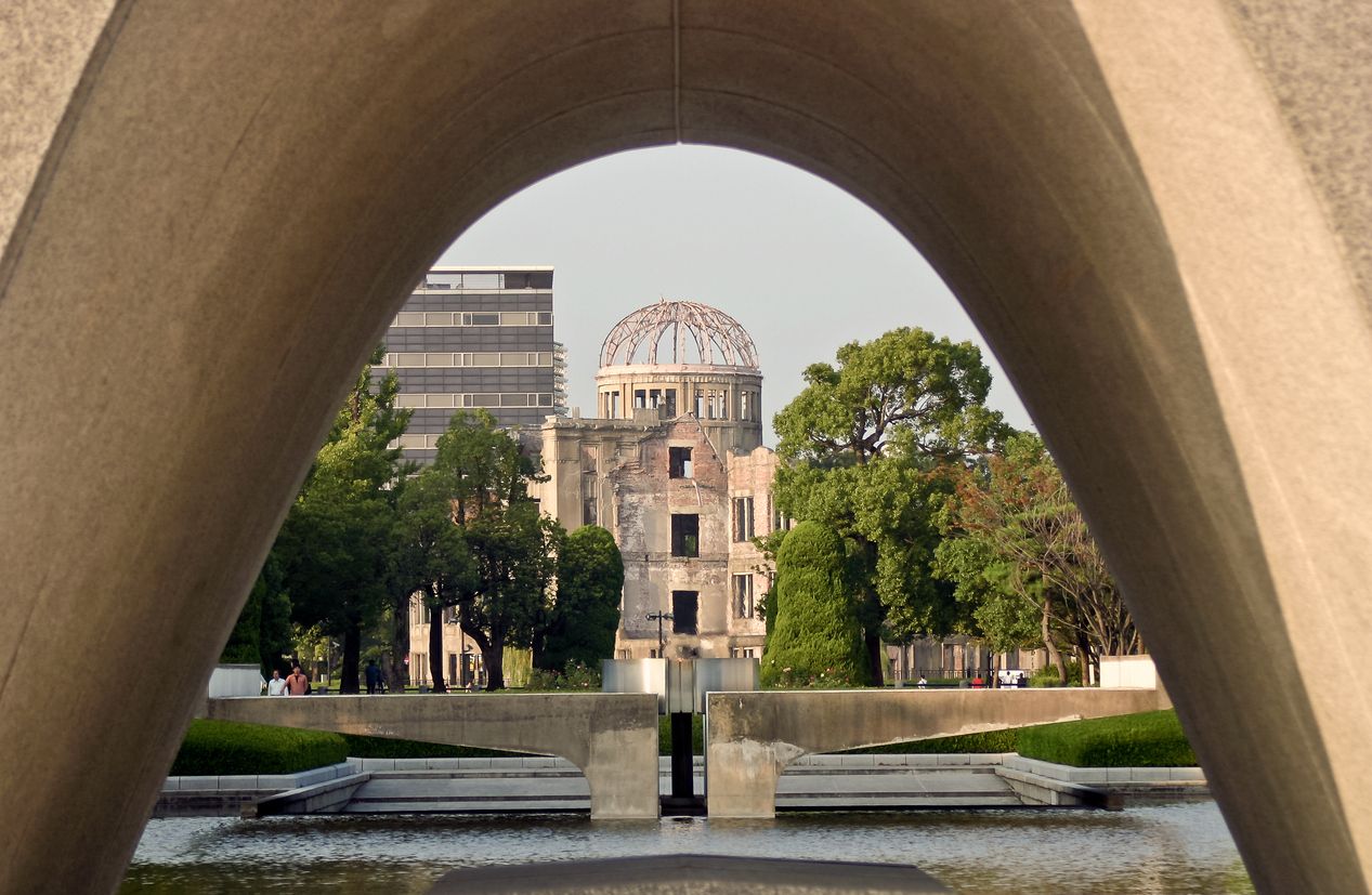 Imagen del Monumento a la Paz en Hiroshima.