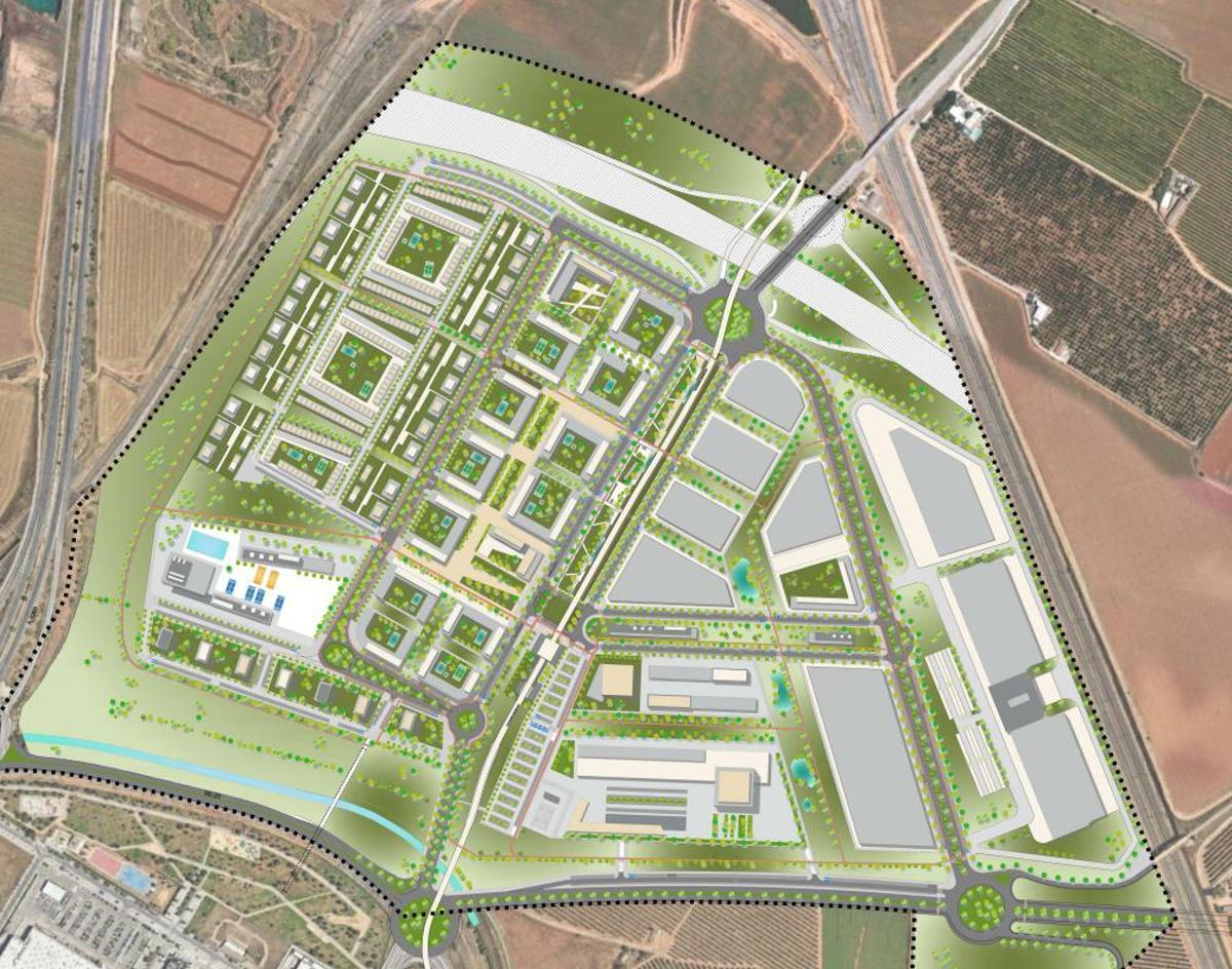 Recreación de cómo quedará el Distrito Tecnológico, en el Higuerón Norte, una vez esté concluido