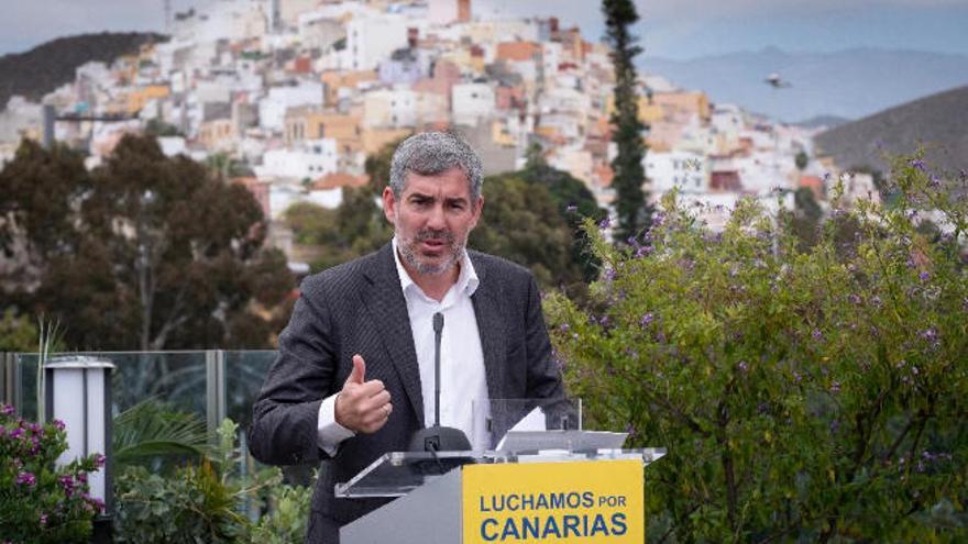 Fernando Clavijo, durante la presentación del programa electoral en Las Palmas de Gran Canaria.